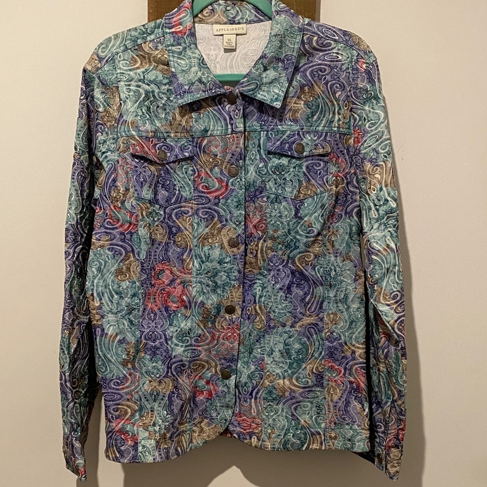 Appleseed's Multicolor Patterned Blazer - image 1